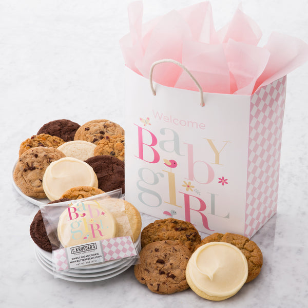 Baby Girl Cookie Gift Bag - Assorted Flavors