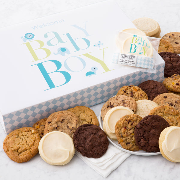 Baby Boy Cookie Gift Box - Assorted Flavors