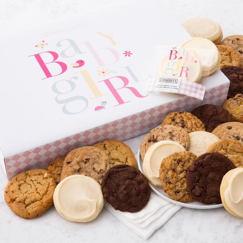 Baby Girl Cookie Gift Box - Assorted Flavors