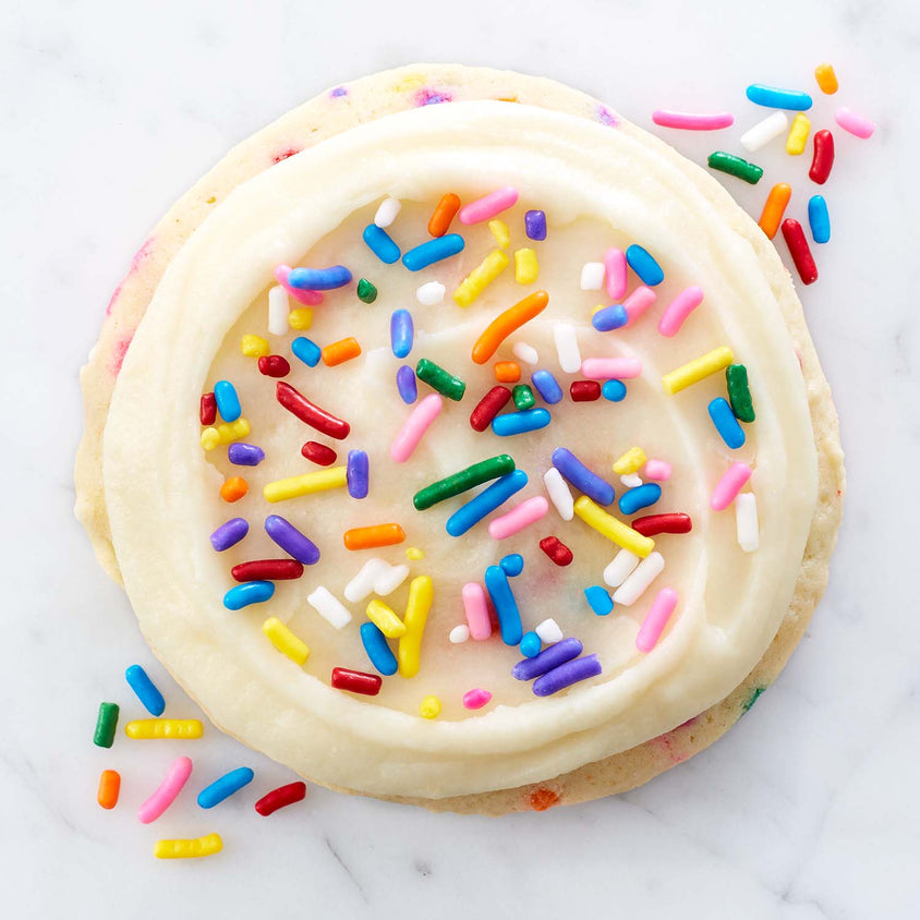 Finest Birthday Confetti Cake Iced Cookie