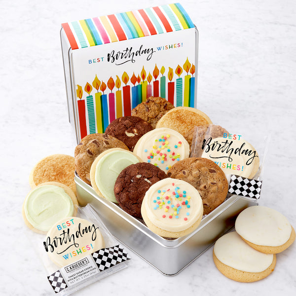 Best Birthday Wishes Cookie Gift Tin - Assorted Flavors