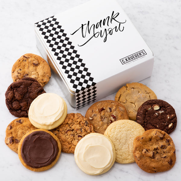 C Krueger Thank You Cookie Gift Tin - Assorted Flavors